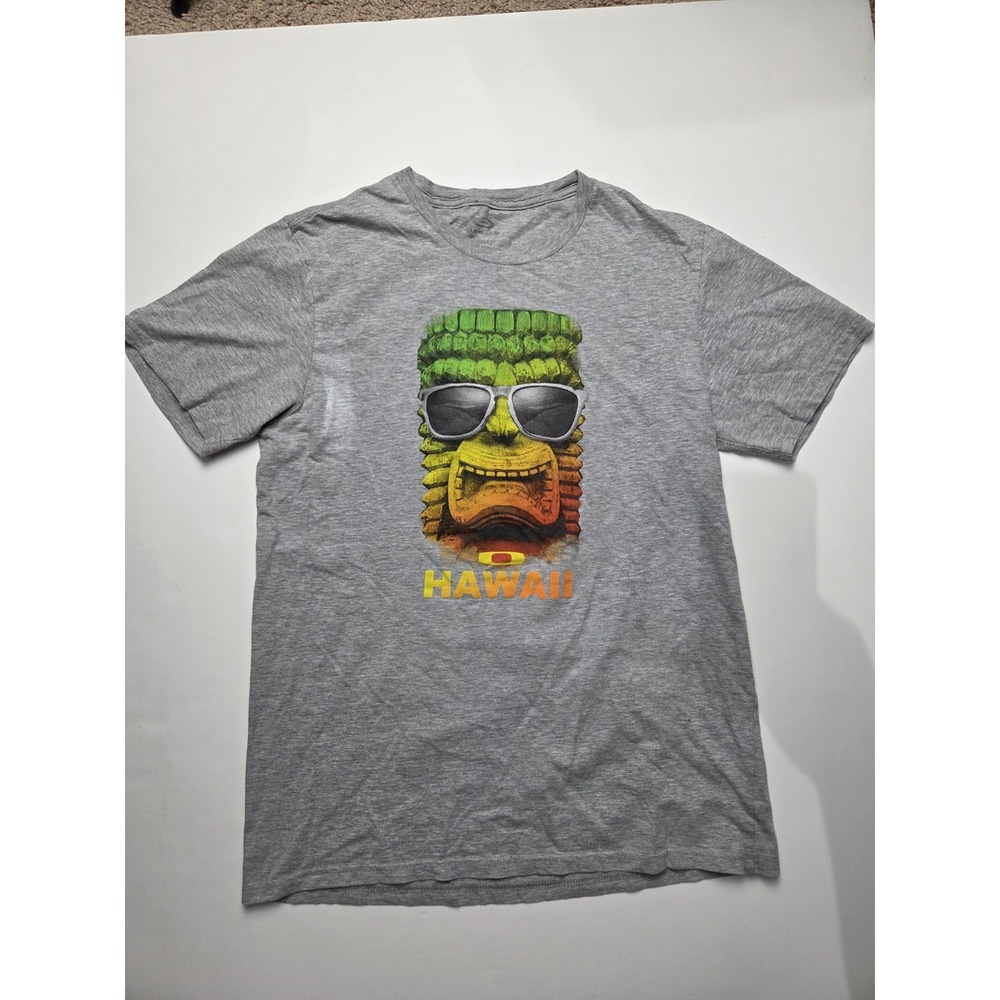 OAKLEY T-Shirt MEN'S SMALL TIKI Sunglasses Color Hawaii Logo White Beach Summer